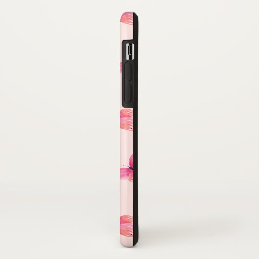 Waterverf Vlinders Monogram Blush Case-Mate iPhone Case (Achterkant/links)