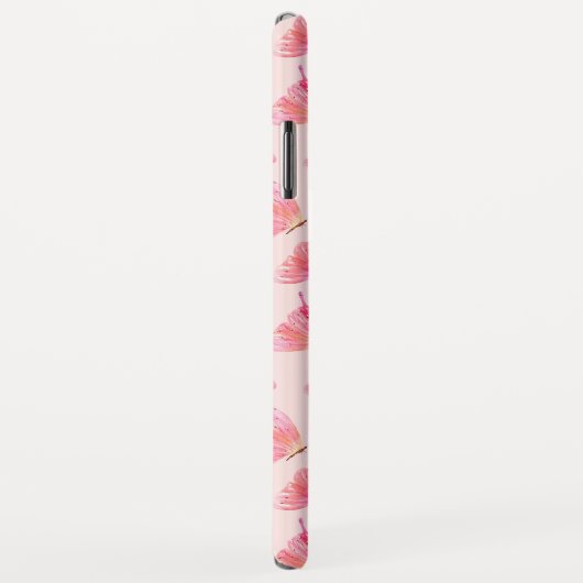 Waterverf Vlinders Monogram Blush Case-Mate iPhone Case (Achterkant/rechts)