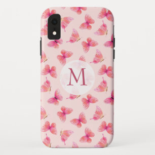 Waterverf Vlinders Monogram Blush Case-Mate iPhone Case