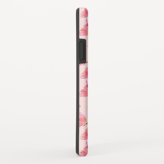 Waterverf Vlinders Monogram Blush Case-Mate iPhone Case (Achterkant/rechts)