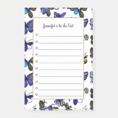Waterverf vlinders monogrammed to do list post-it® notes (Voorkant)