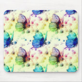 Waterverf Vlinders Mousepad Muismat (Voorkant)