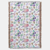 Waterverf vlinders naadloos patroon deken (Voorkant Verticaal)