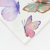Waterverf vlinders naadloos patroon fleece deken (Hoek)