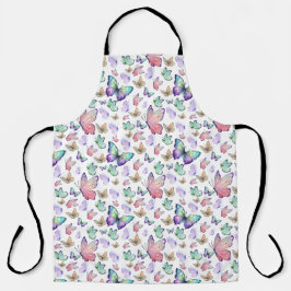 Waterverf vlinders naadloos patroon schort