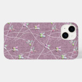 Waterverf Vlinders op Stof Roze Case-Mate iPhone Case (Achterkant (horizontaal))