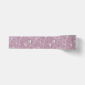 Waterverf Vlinders op Stof Roze Grosgrain Lint (Voorkant)