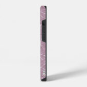 Waterverf Vlinders op Stof Roze iPhone Hoesje (Linkerkant)