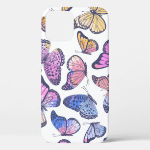 Waterverf vlinders: pastel  patroon. Case-Mate iPhone case