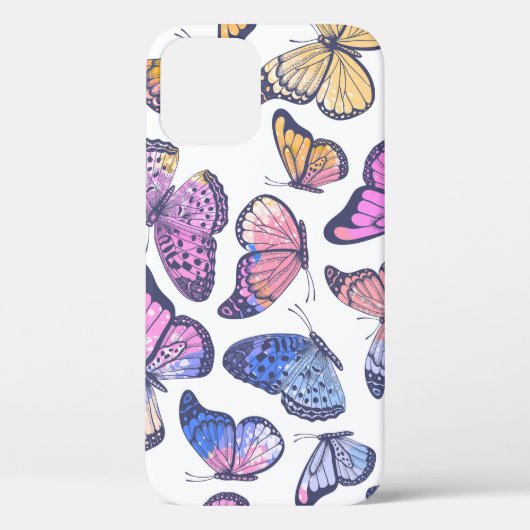 Waterverf vlinders: pastel patroon. Case-Mate iPhone case (Achterkant)