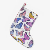 Waterverf vlinders: pastel  patroon. kleine kerstsok (Voorkant (Hangend))