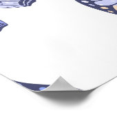 Waterverf vlinders: pastel  patroon. poster (Hoek)