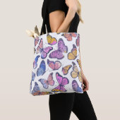 Waterverf vlinders: pastel patroon. tote bag (Dichtbij)
