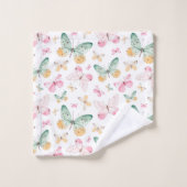 Waterverf Vlinders Patroon Bad Handdoek (Wasdoekje)