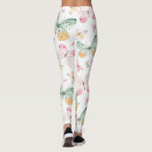 Waterverf Vlinders Patroon Leggings (Achterkant)