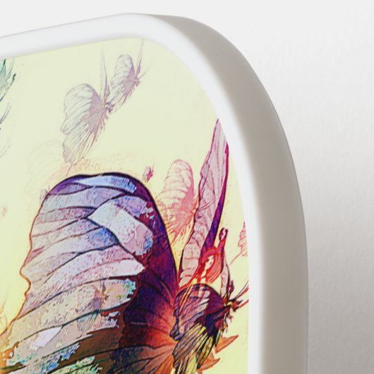 Waterverf Vlinders Pickleball Racket (Links Detail)