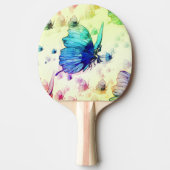 Waterverf Vlinders Ping Pong Paddle Tafeltennisbatje (Voorkant)