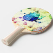 Waterverf Vlinders Ping Pong Paddle Tafeltennisbatje (Voorkant Gekanteld)