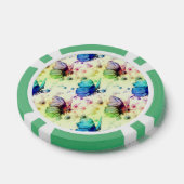 Waterverf Vlinders Poker Chips (Enkel)