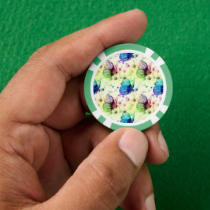 Waterverf Vlinders Poker Chips