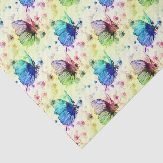 Waterverf vlinders tissuepapier (Detail)
