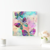 Waterverf vlinders wandklokken (Huis)