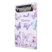 Waterverf Vlinders Wildflowers Garden Lila Mini Klembord (Angled2)