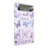 Waterverf Vlinders Wildflowers Garden Lila Mini Klembord (Schuin)