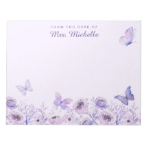 Waterverf Vlinders Wildflowers Garden Lila