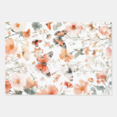 Waterverf Vlindertuin Mooie Inpakpapier Vel (Voorkant)