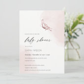 Waterverf vlindervet Baby shower Kaart (Staand voorkant)