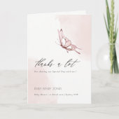 Waterverf vlindervlinder met stompstekelstaartje bedankkaart (Voorkant)