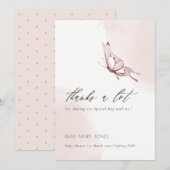 Waterverf vlindervlinder met stompstekelstaartje bedankkaart (Voorkant / Achterkant)