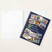 Waterverf Vloer Blauw Roze 12 Foto Collage Planner (Display)