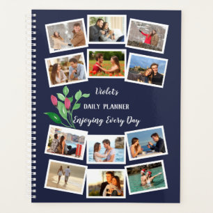 Waterverf Vloer Blauw Roze 12 Foto Collage Planner