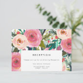 Waterverf Vloerbruiloft Ontvangkaart Informatiekaartje (Staand voorkant)