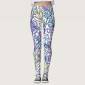 Waterverf Vloerkleurige Natuur Leggings (Voorkant)