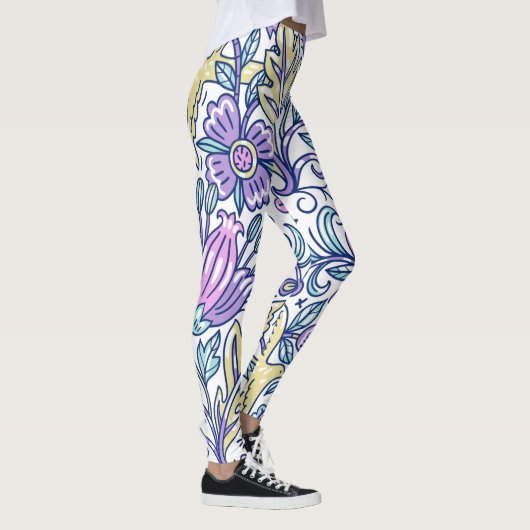 Waterverf Vloerkleurige Natuur Leggings (Rechts)
