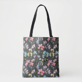 Waterverf Vloerkleurige Vintage Tote Bag (Voorkant)