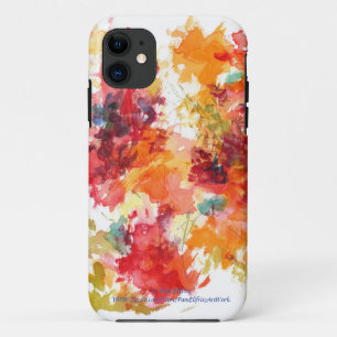 Waterverf Vloerschilderingen Rode Sinaasappel Flor Case-Mate iPhone Case