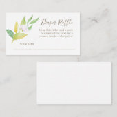 Waterverf Vloertak Baby shower Diaper Raffle Informatiekaartje (Voorkant / Achterkant)