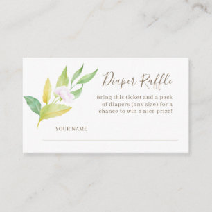 Waterverf Vloertak Baby shower Diaper Raffle Informatiekaartje