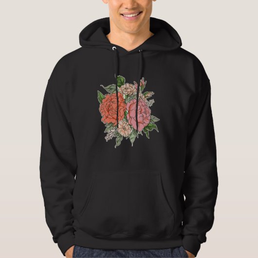 Waterverf Vloertuin Hoodie (Voorkant)