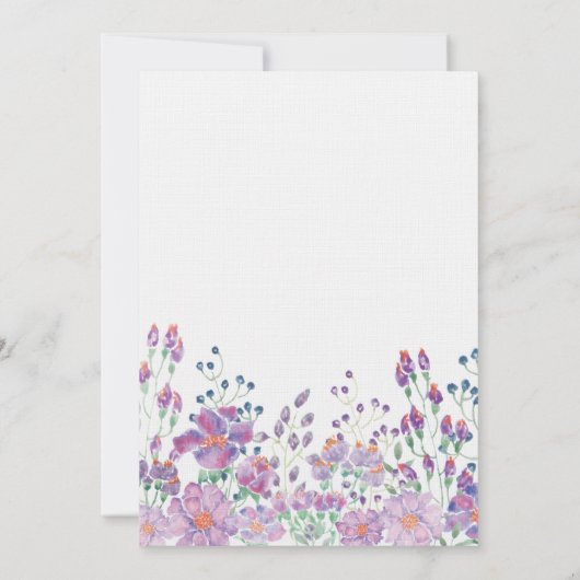 Waterverf Vloertuin met parels Kaart (Achterkant)