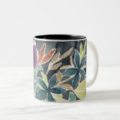 Waterverf Vloertuin Tweekleurige Koffiemok (Voorkant rechts)