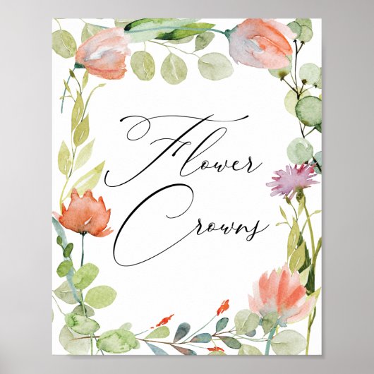 Waterverf Vloertuinboon Poster (Voorkant)