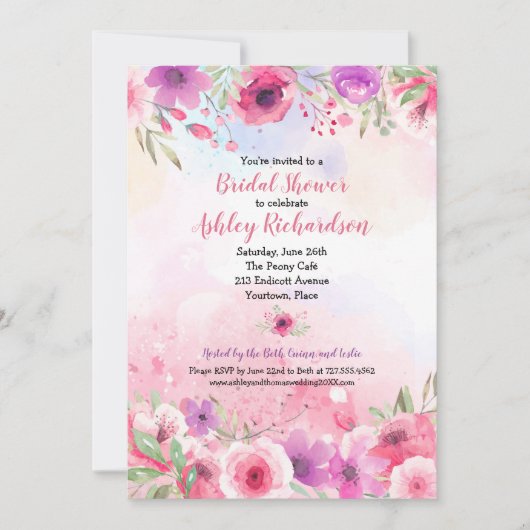 Waterverf Vloertuinpartij Kaart (Voorkant)