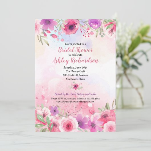 Waterverf Vloertuinpartij Kaart (Staand voorkant)