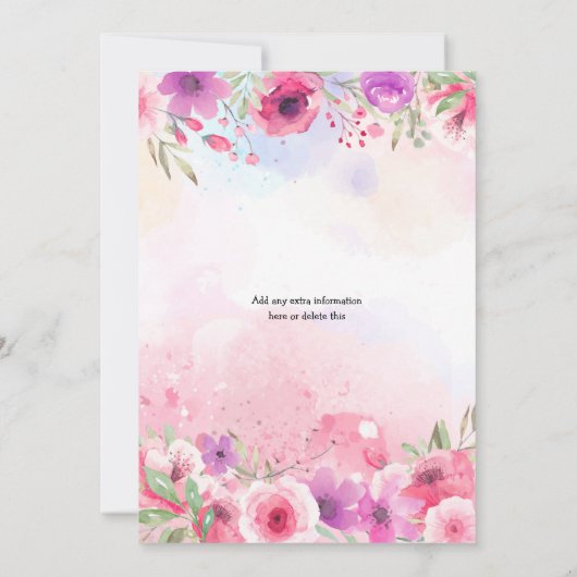 Waterverf Vloertuinpartij Kaart (Achterkant)