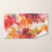 Waterverf Vloerverf Rode Oranje Herfst Handdoek (Handdoek)
